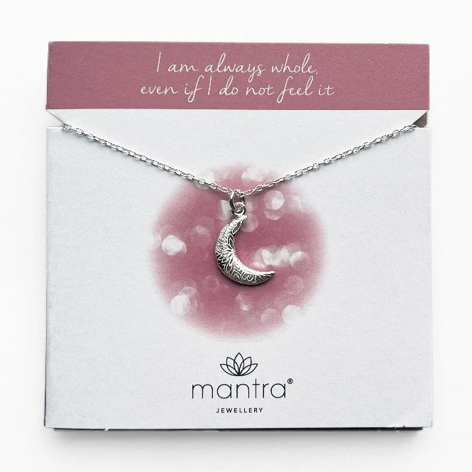 Crescent Moon Necklace in Sterling Silver