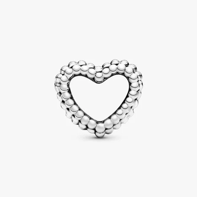 Beaded Open Heart Charms