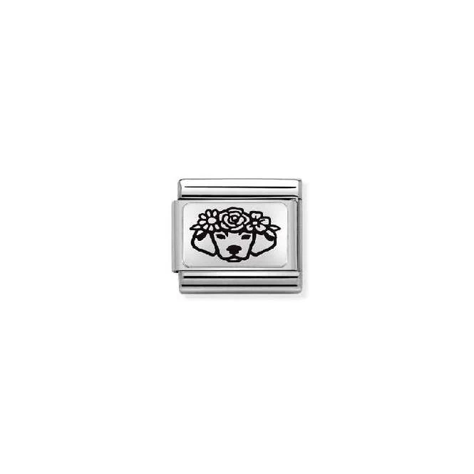 Classic Silver Dog Flowers & Nature Charms