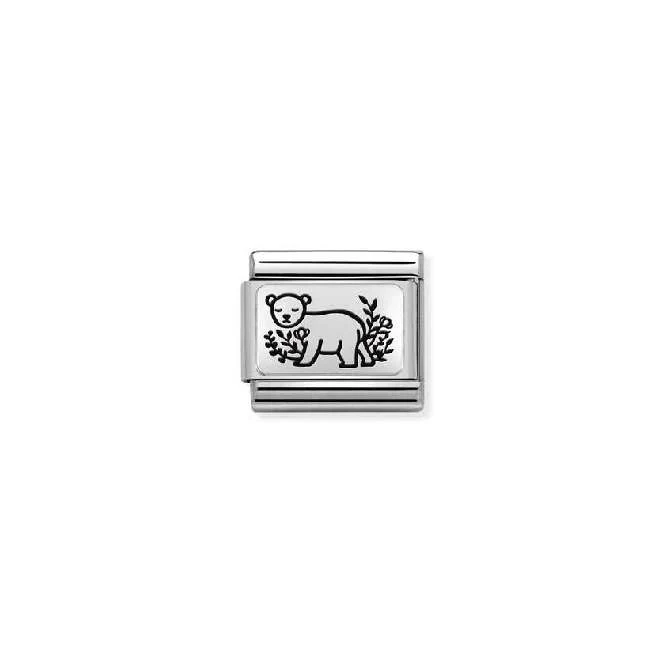 Classic Silver Bear Flowers & Nature Charms