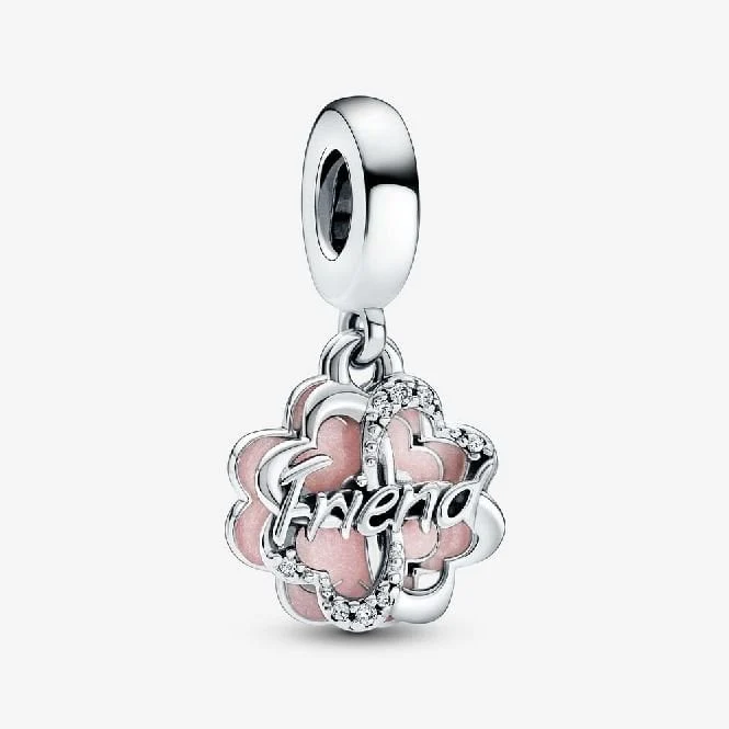 Four-Leaf Clover Friendship Double Dangle Charms