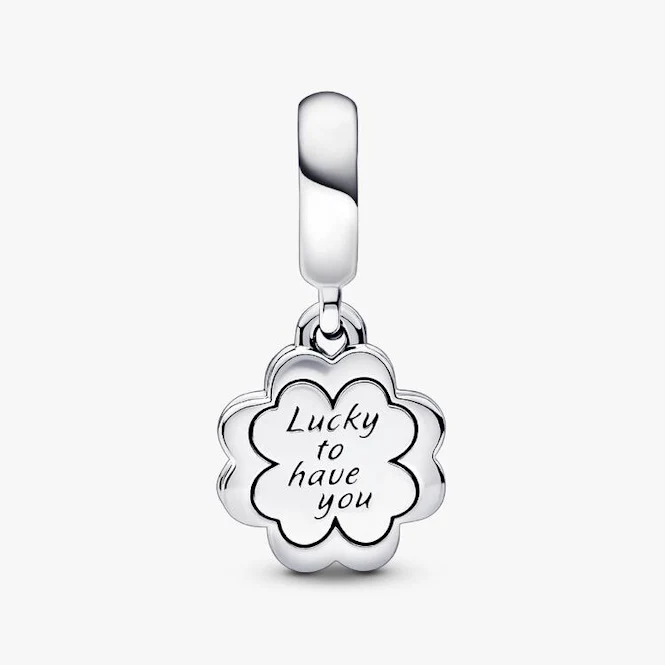 Four-Leaf Clover Friendship Double Dangle Charms