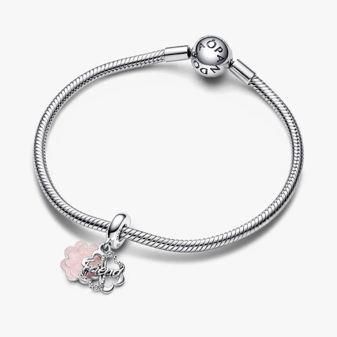 Four-Leaf Clover Friendship Double Dangle Charms