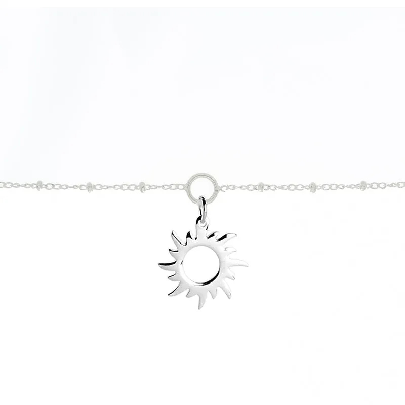 Sun Charm Bracelet in Sterling Silver