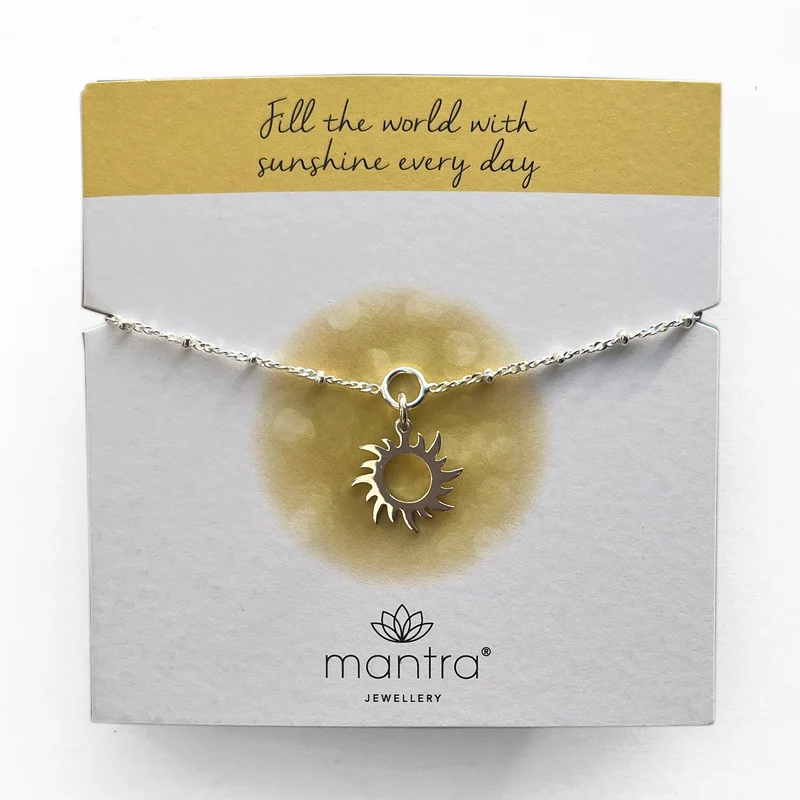 Sun Charm Bracelet in Sterling Silver