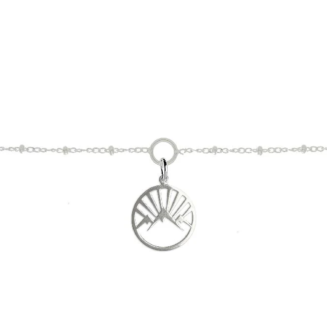 Mountain Charm Bracelet in Sterling Silver