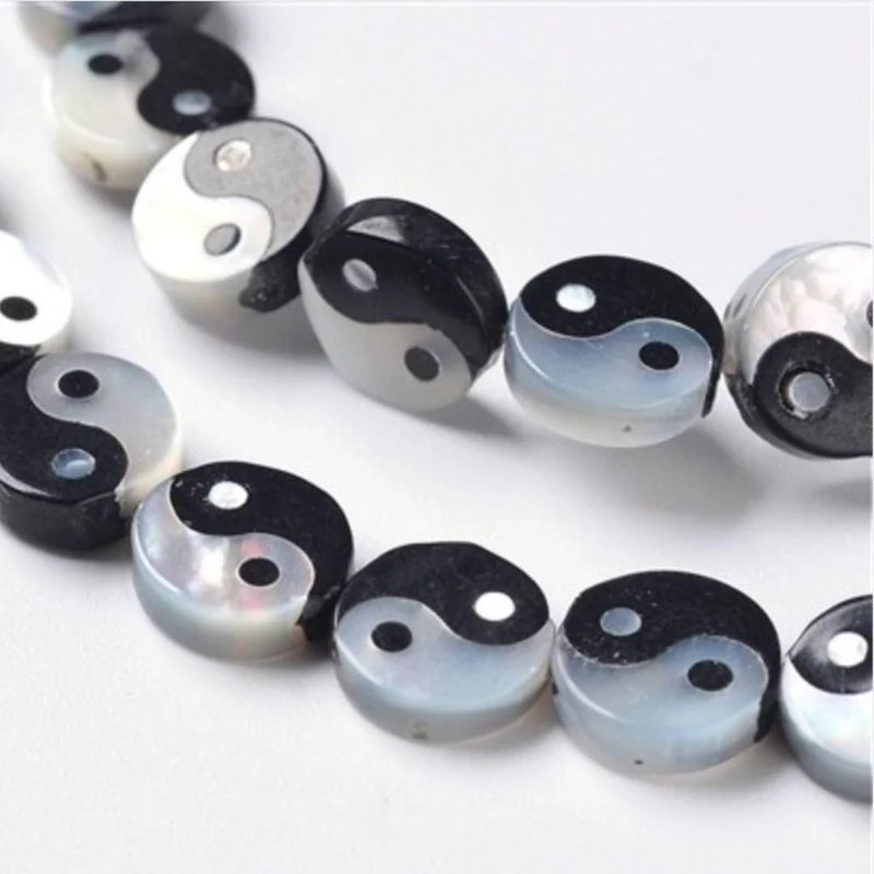 Yin-Yang-Perlmutt und Onyxperle