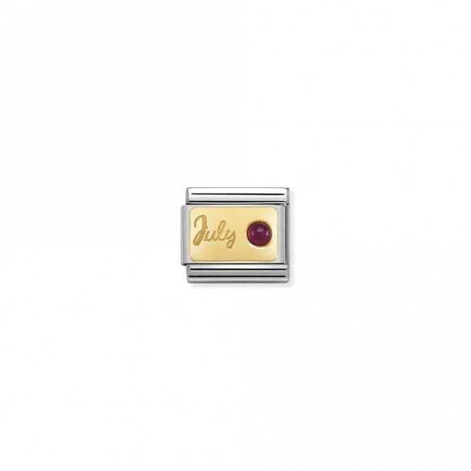 Classic Gold July Ruby Birthday & Birthstone Charms