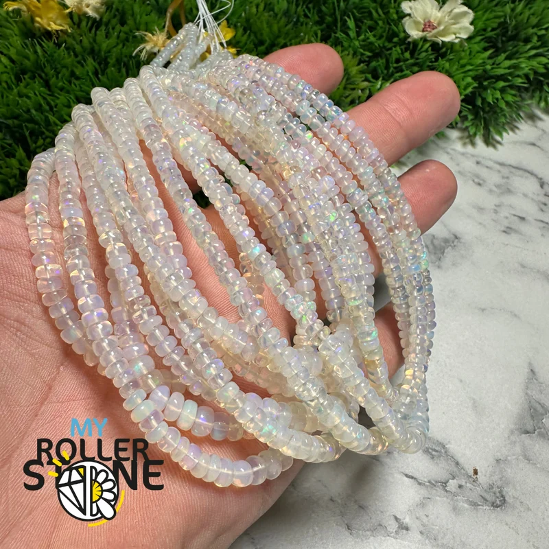 5A Regenbogen-Opal-Rondellperle