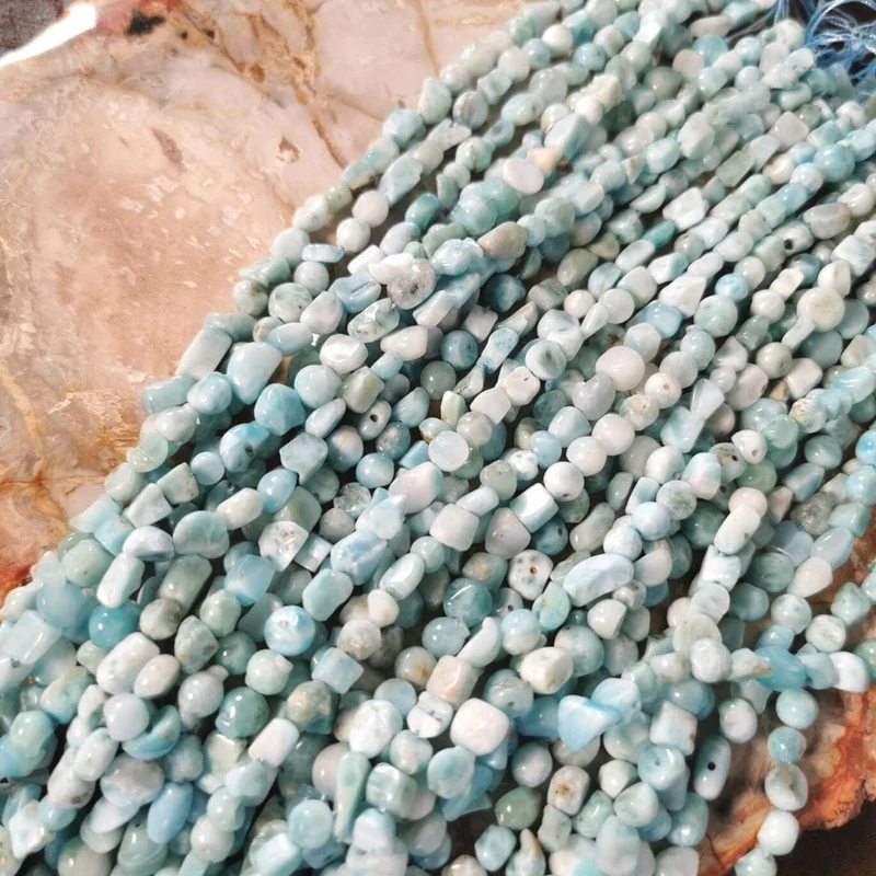 Getrommelte Larimar-Perle