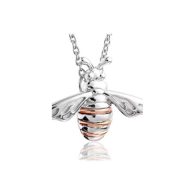 Nature's Wonder Silver Honey Bee Pendant Necklace