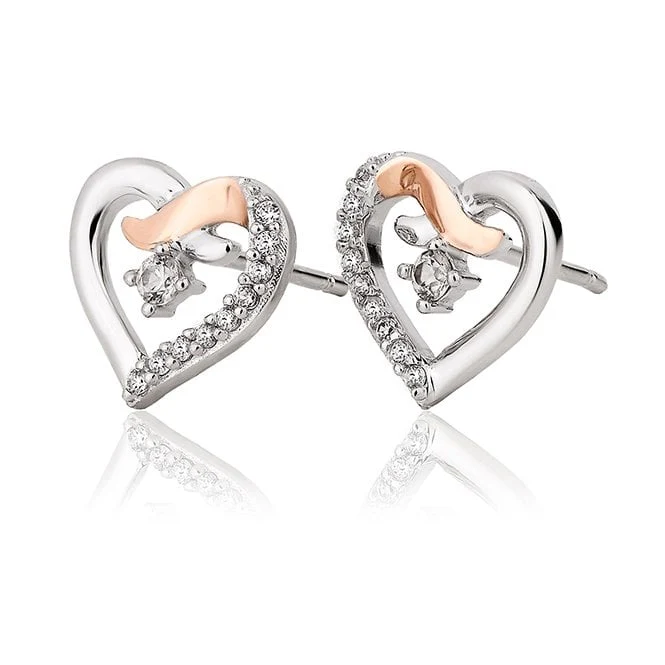 Clogau Kiss Silver Stud Earrings