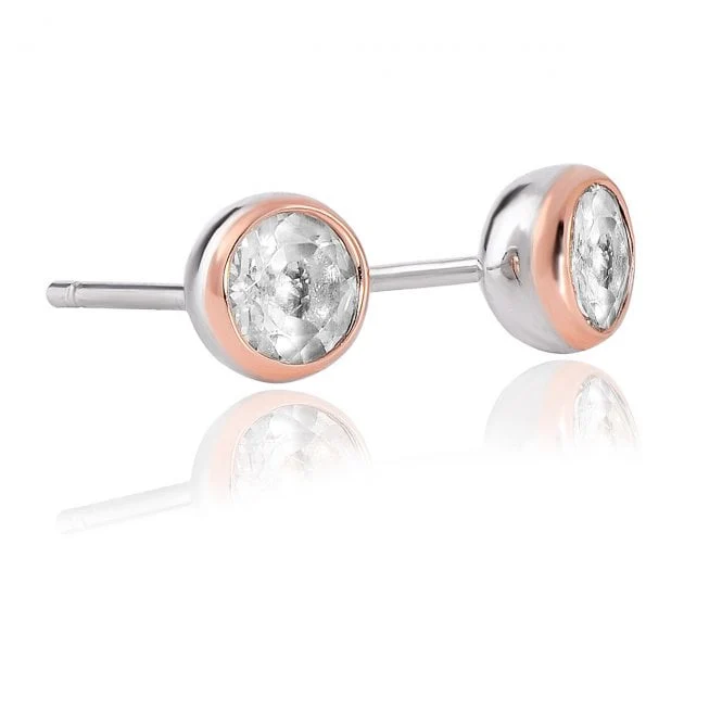 Celebration Silver Stud Earrings with Topaz