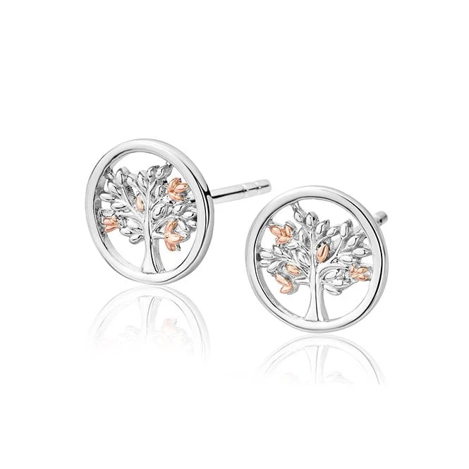 Tree of Life Silver Stud Earrings