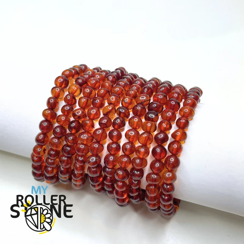 Barockes Cognac-Bernsteinarmband