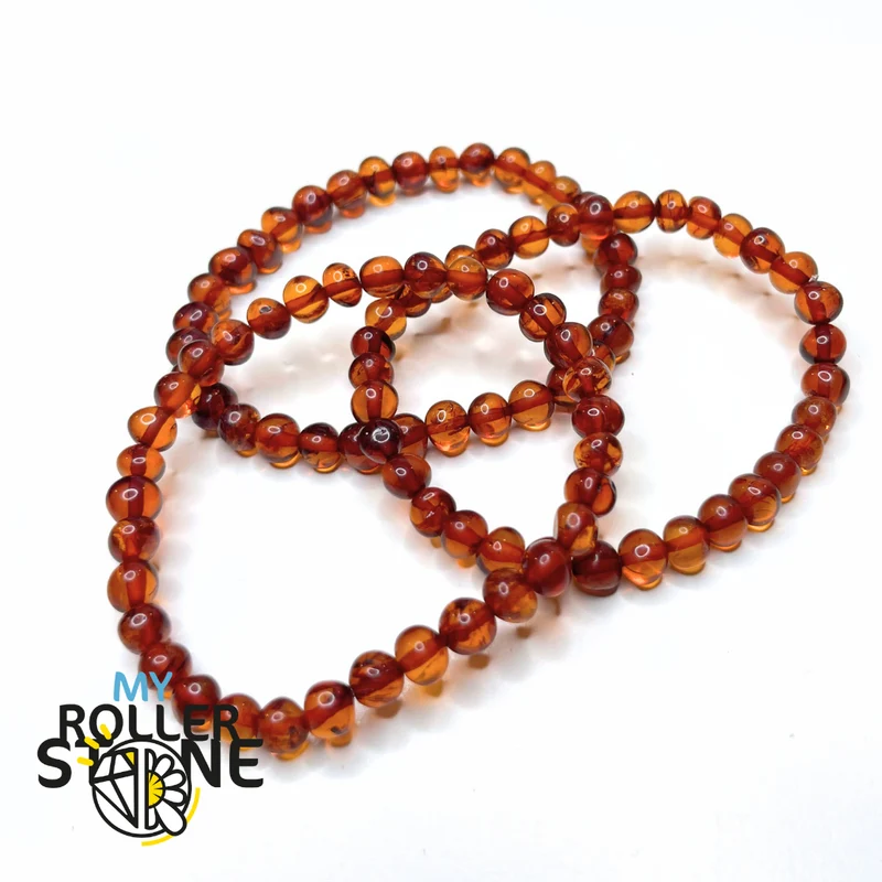 Barockes Cognac-Bernsteinarmband