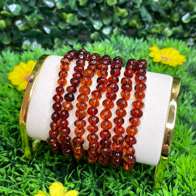 Barockes Cognac-Bernsteinarmband