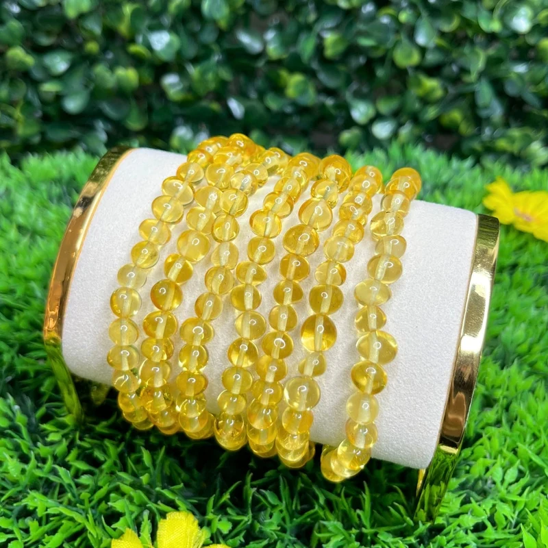 Bernsteinfarbenes Barock-Zitronenarmband