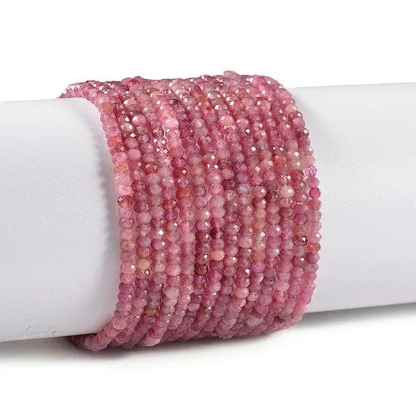 Facettiertes rosa Turmalin-Armband