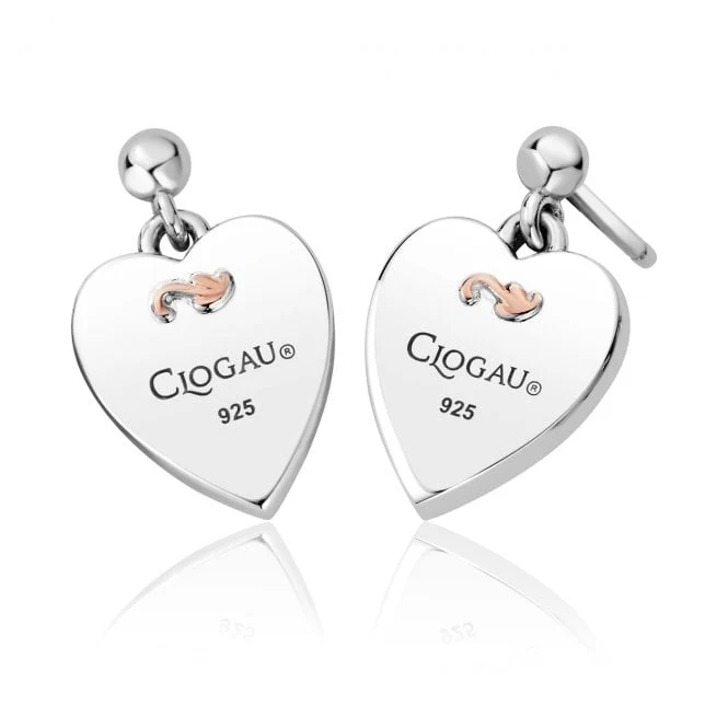Tree of Life Insignia Heart Stud Earrings