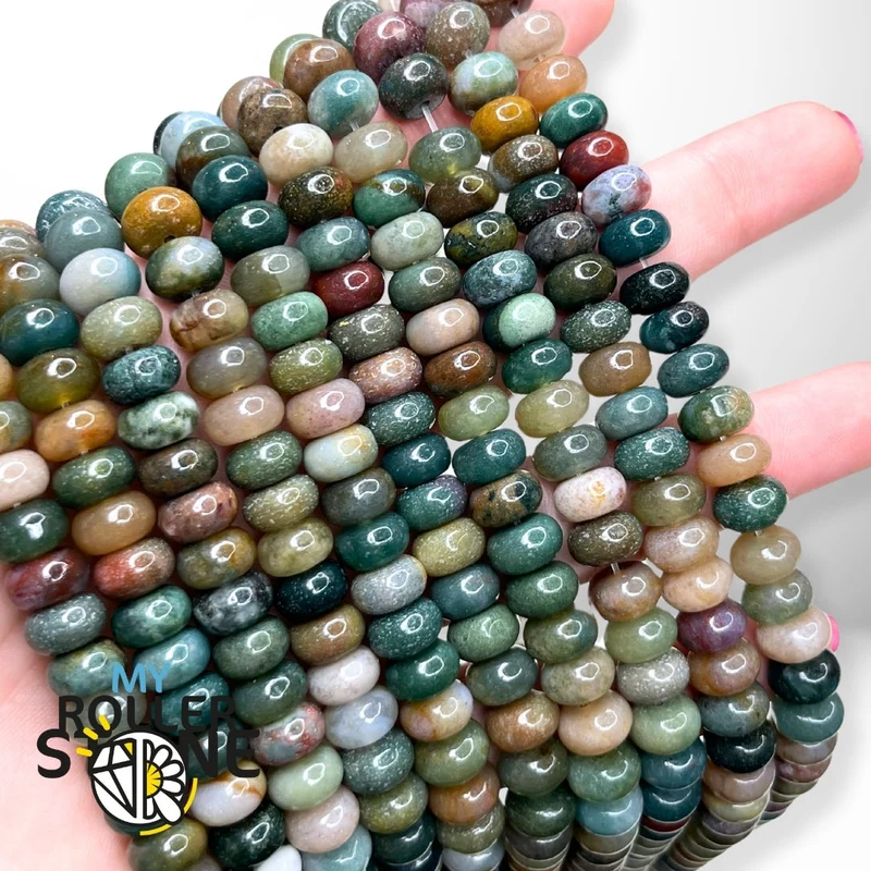 Indische Achat-Rondelle-Perle