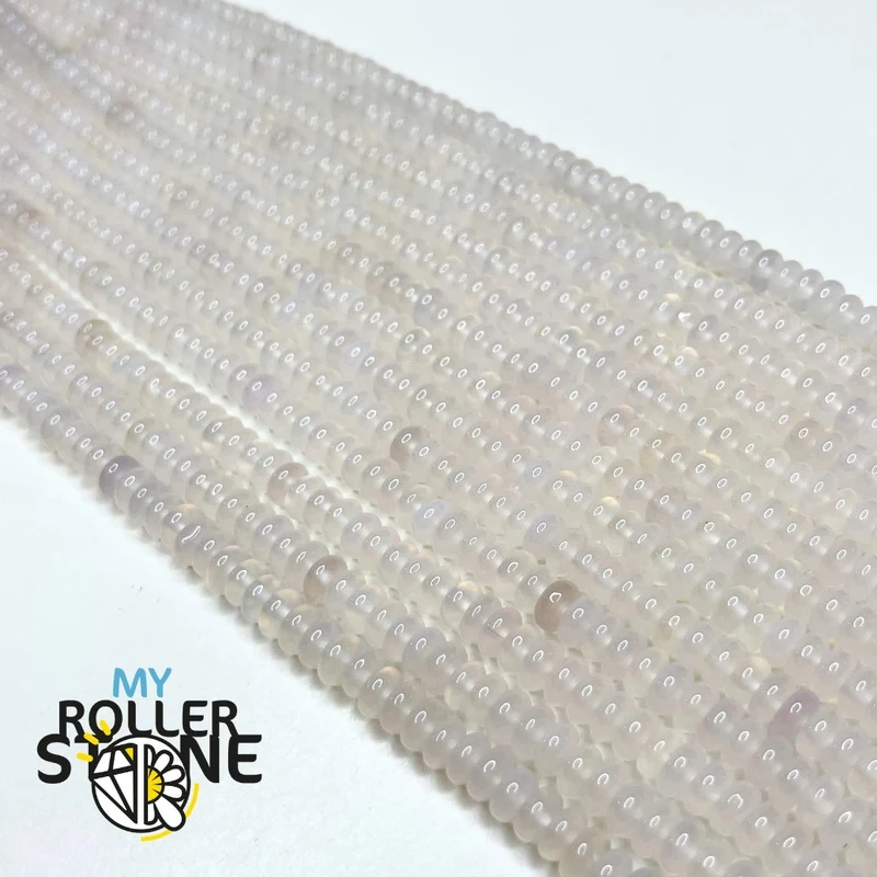 Weiße Achat-Rondelle-Perle