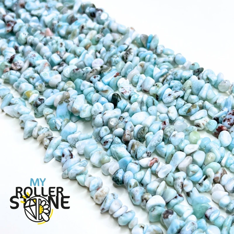 Larimar-Perlchips, 39 cm