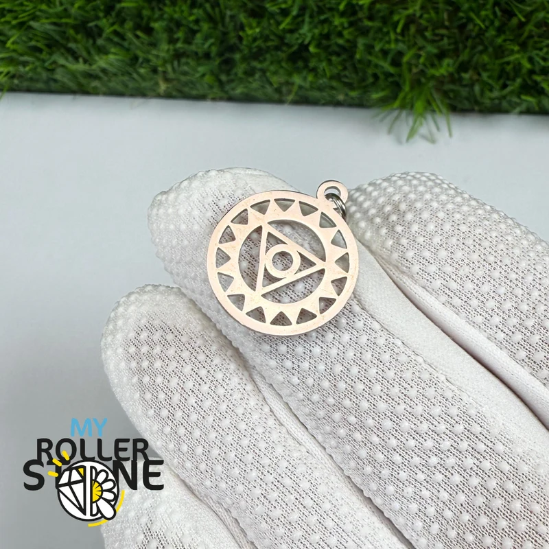 Chakra-Anhänger aus silberfarbenem Edelstahl (7 Varianten)
