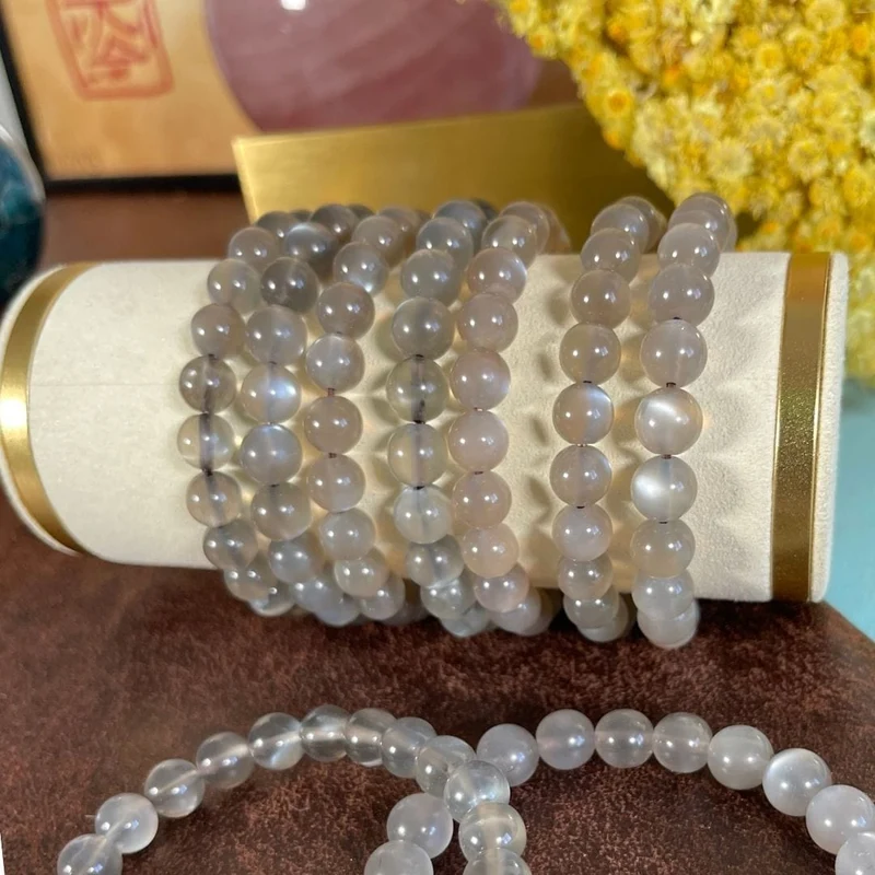 Graues Labradorit-Armband