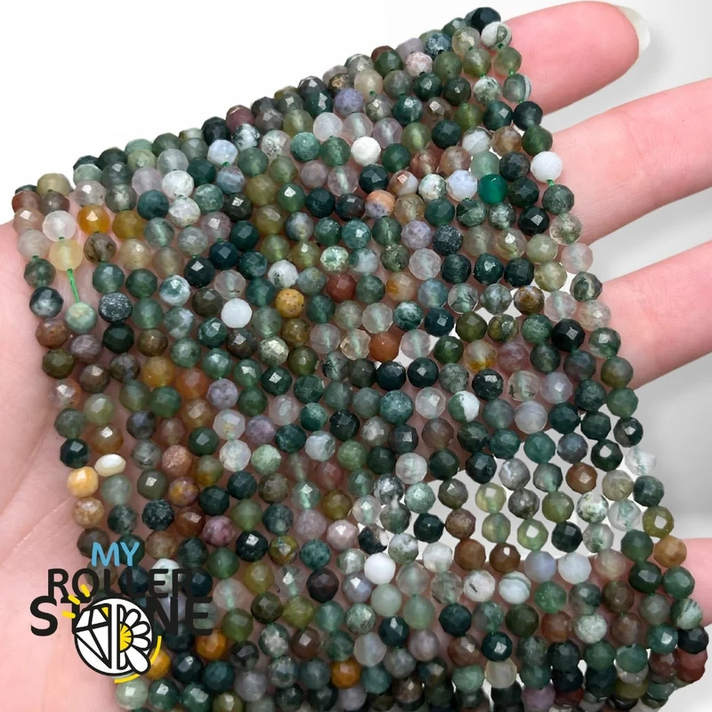 Facettierte indische Achatperle 2MM-3MM-4MM-6MM-8MM