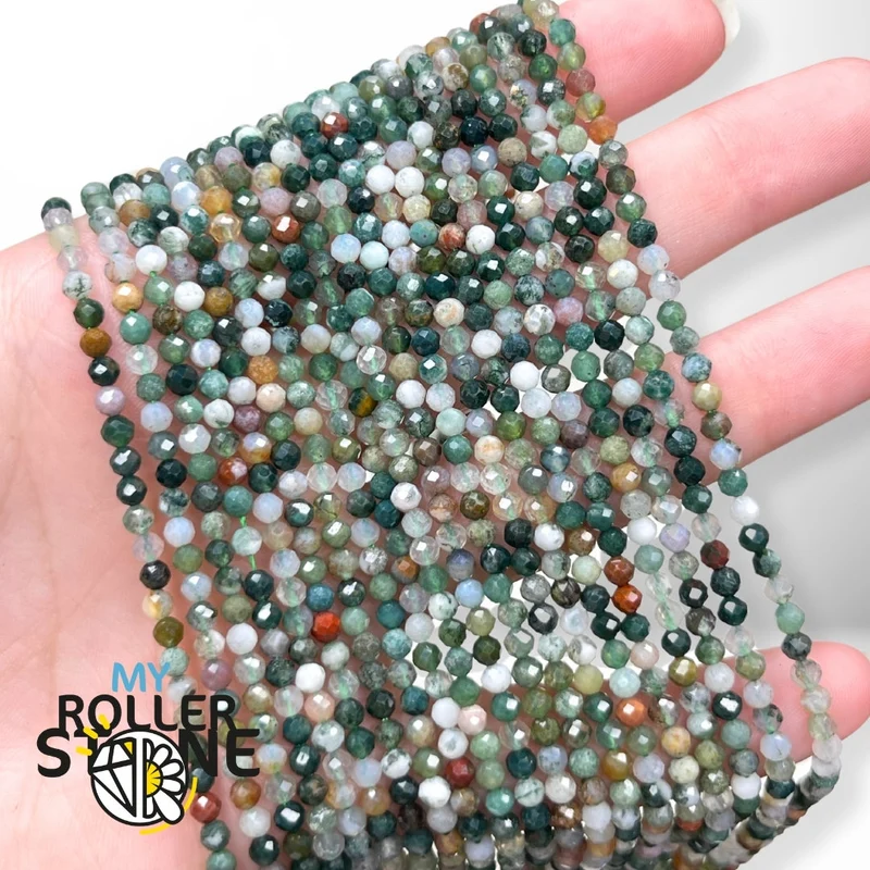 Facettierte indische Achatperle 2MM-3MM-4MM-6MM-8MM