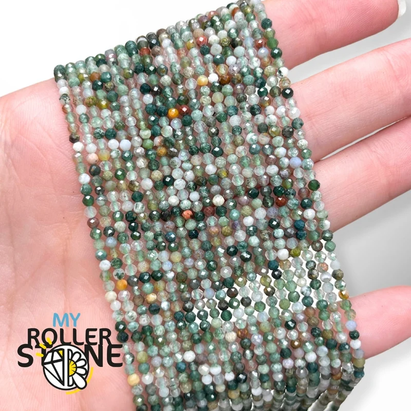 Facettierte indische Achatperle 2MM-3MM-4MM-6MM-8MM