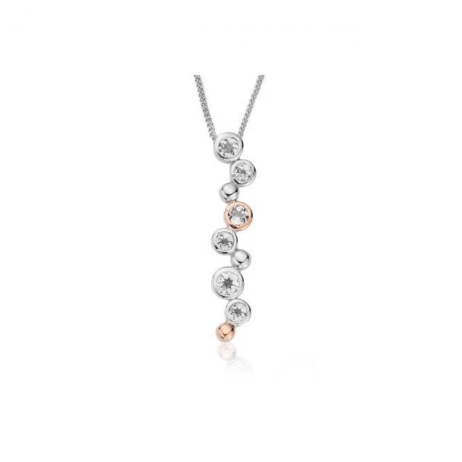 Celebration Silver Drop Pendant with Topaz