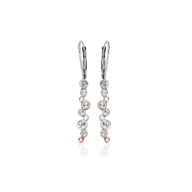 Celebration Silver Drop Earrings with Topaz