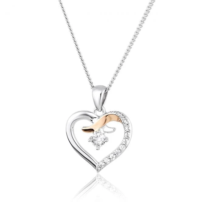 Clogau Kiss Silver Pendant Necklace