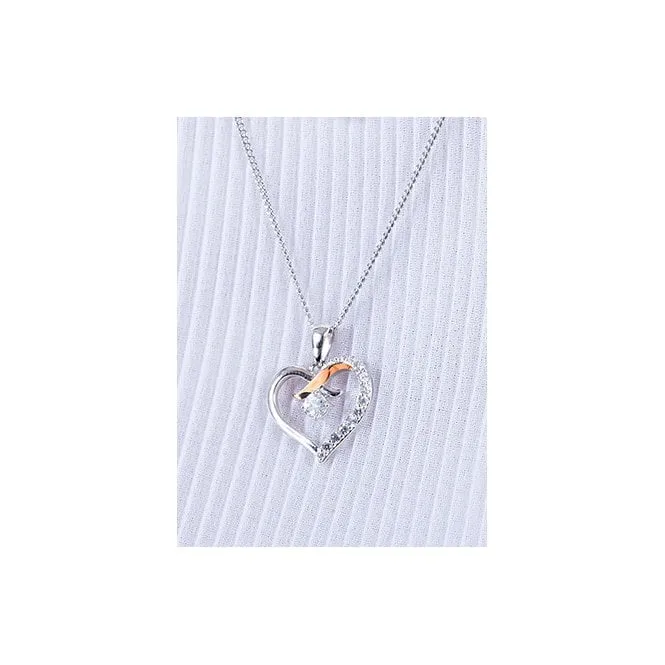 Clogau Kiss Silver Pendant Necklace