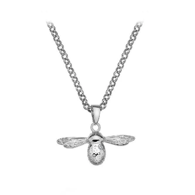 Silver Natural Bee Pendant