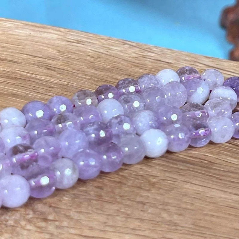 Facettierte Lavendel-Amethyst-Perle