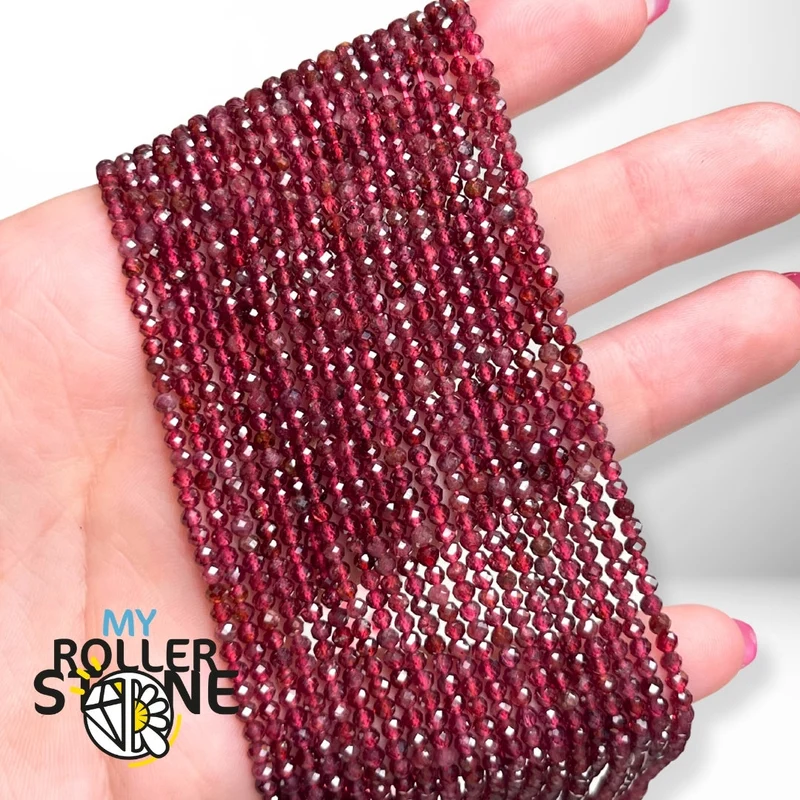Facettierter Granat 5A Perle 2 mm – 3 mm – 4 mm
