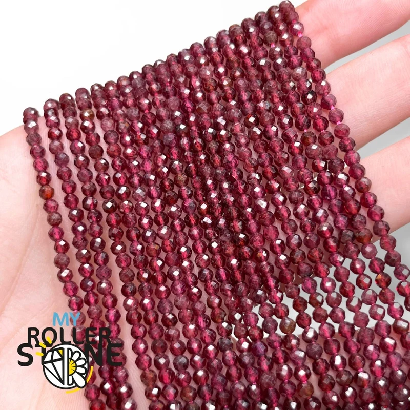 Facettierter Granat 5A Perle 2 mm – 3 mm – 4 mm