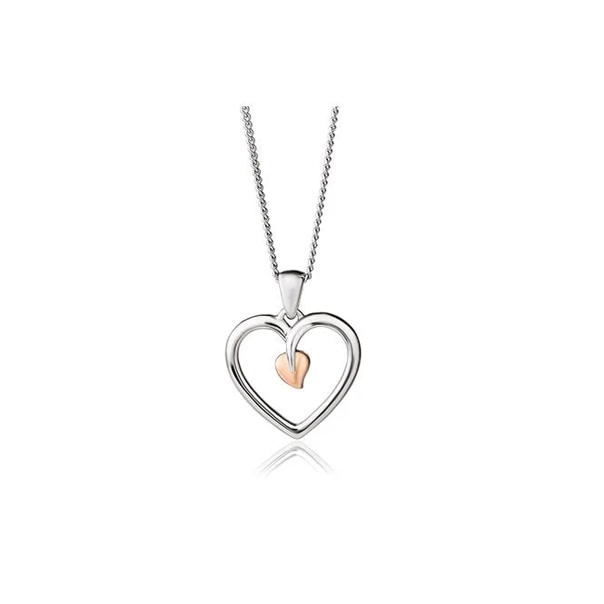 Tree of Life Silver Heart Pendant Necklace