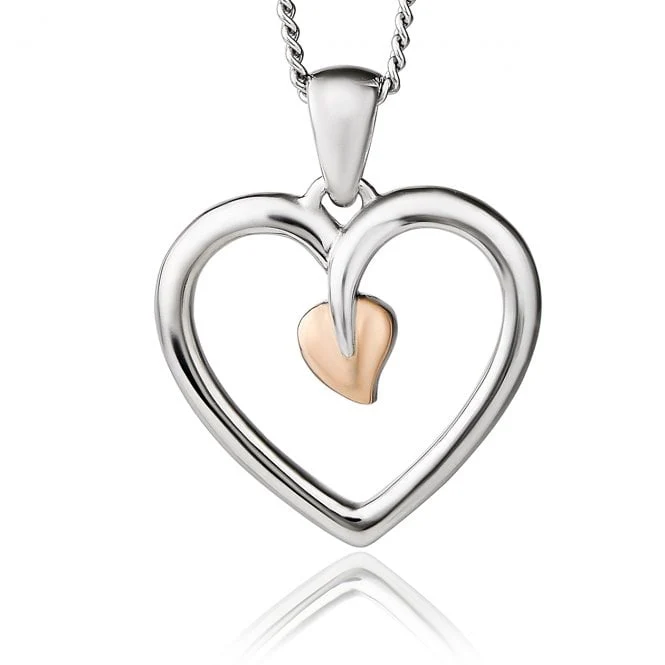 Tree of Life Silver Heart Pendant Necklace