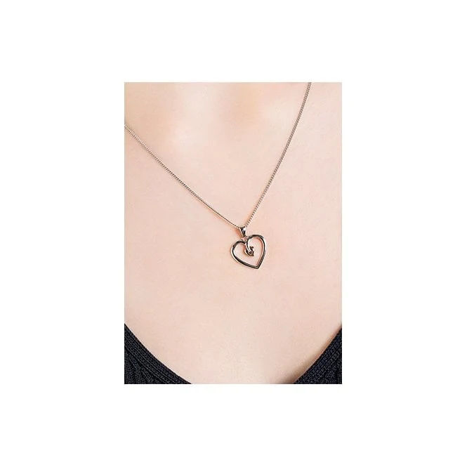 Tree of Life Silver Heart Pendant Necklace