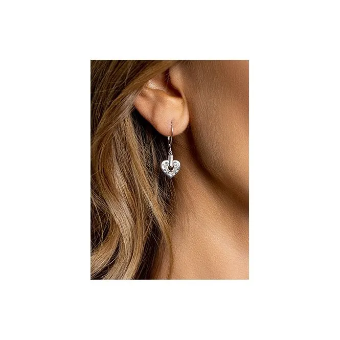 Cariad Silver Sparkle Drop Earrings with Topaz