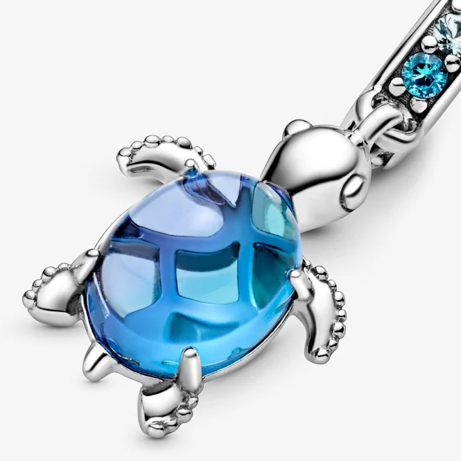 Murano Glass Sea Turtle Dangle Charms