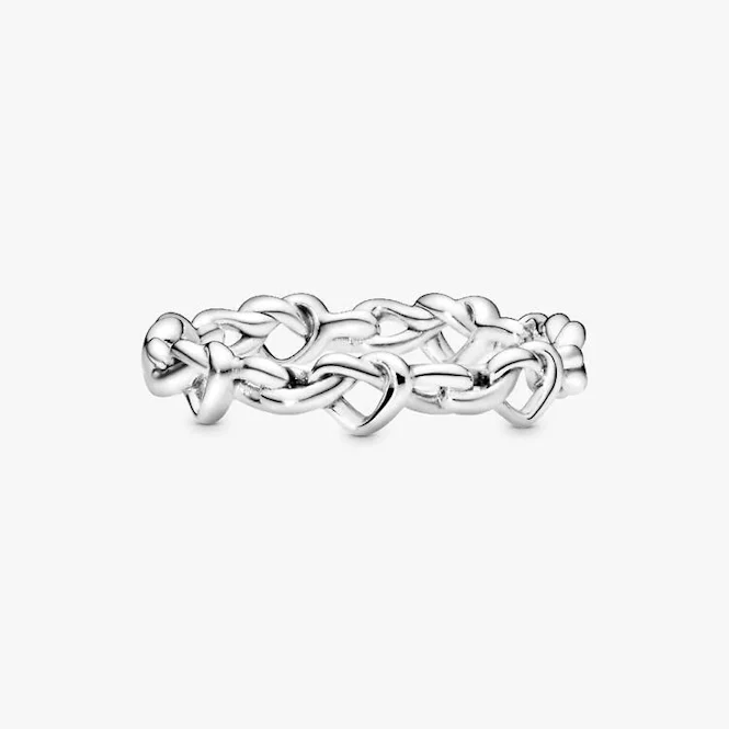 Knotted Hearts Ring, Size 54