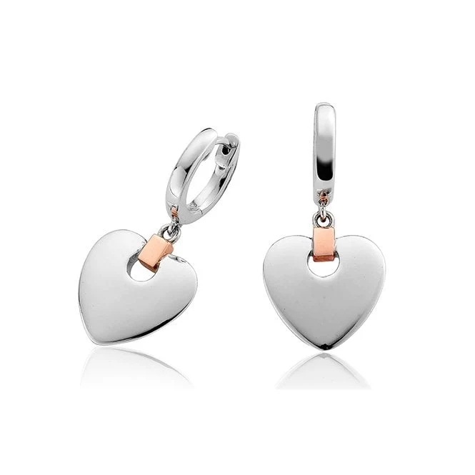 Cariad Silver Drop Earrings