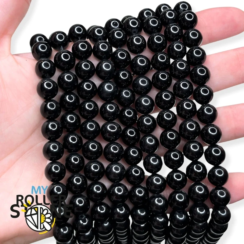 Schwarze Spinellperle 1A