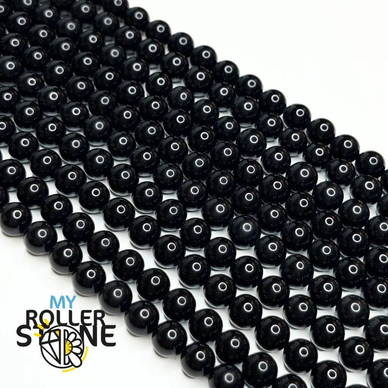 Schwarze Spinellperle 1A