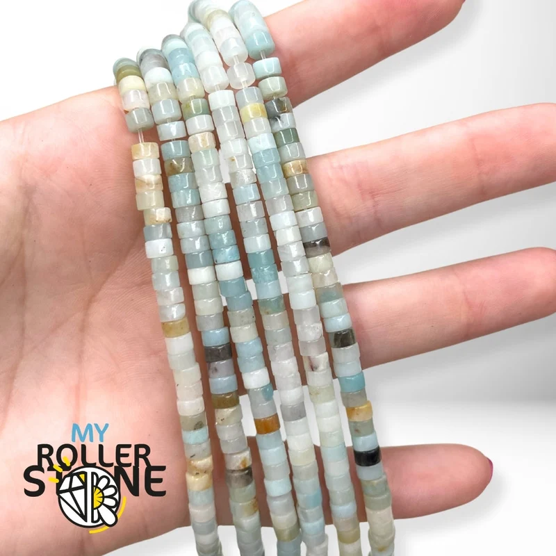 Mehrfarbige Amazonit-Heishi-Perle